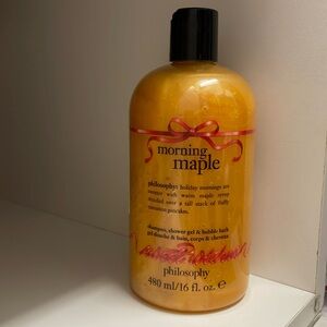 NEW Philosophy Morning Maple shampoo, shower gel & bubble bath 16 oz